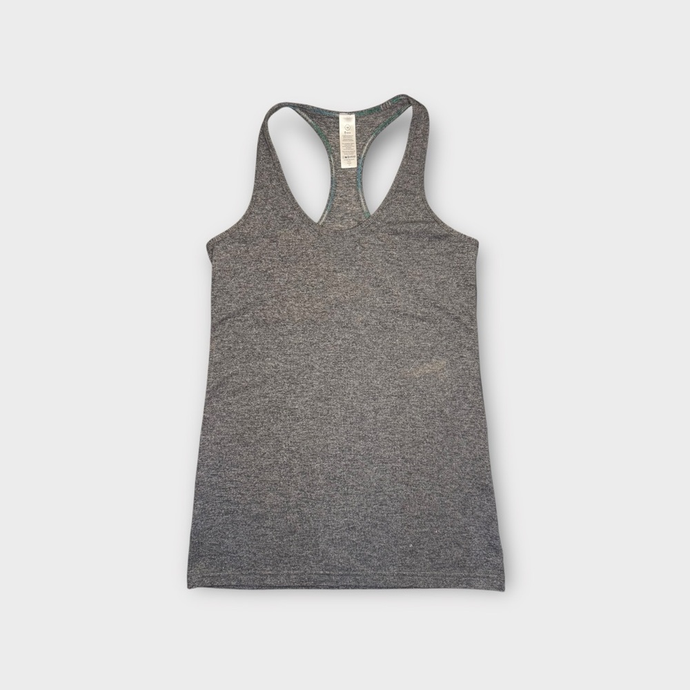 Ivivva By Lululemon Keep Your Cool Acid Gray Racerback Tank Top